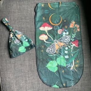Newborn sleep sack with matching hat